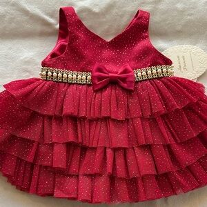American Princess Ruby Dress with Pearl Accents